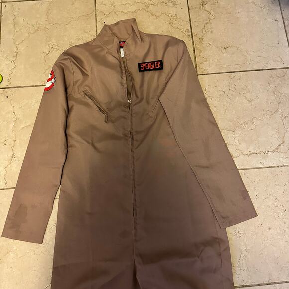 Ghostbusters Jumpsuit Halloween Costume Kids L 12/14 Cosplay Inflatable Backpack - Picture 3 of 13